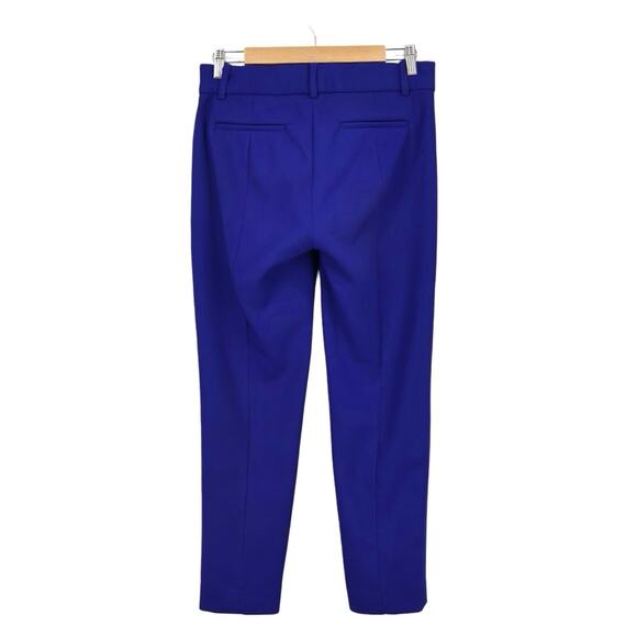 J.Crew Mid-Rise Tapered Leg Stretch Career Dress Pant In Royal Blue Size 4 - Picture 2 of 6